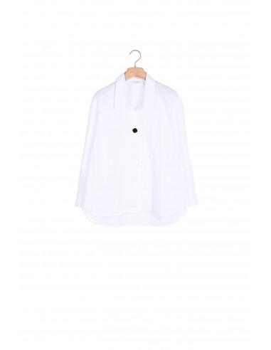 Chemise en coton ornée d'un bouton bijou les ctes