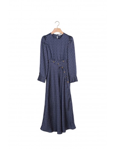 Robe longue fluide imprimé petits pois chez Cornerstreet bien 